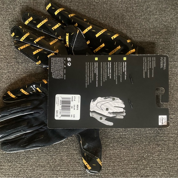 Nike Missouri Mizzou Tigers Vapor Knit 4.0 Team Issued Football Gloves Men’s XXL - Picture 2 of 3